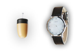 Reloj Bluetooth con Micrófono + Pinganillo Super Mini